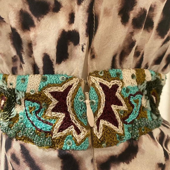 Haute Hippie XS handcrafted blue bead embellished dress - Picture 7 of 16